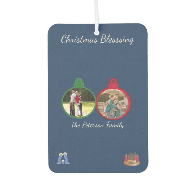Midnight Nativity Glow Keepsake Car Air Freshener (Front)