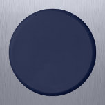 Midnight Navy Blue Solid Color Magnet<br><div class="desc">Discover the elegance of Midnight Navy Blue,  a captivating deep navy blue that evokes the serene mystery of a midnight sky and the profound depths of the ocean. This sophisticated hue brings a touch of enigma and tranquility,  Perfect for adding a subtle yet impactful statement,  this color seamlessly integrates into both modern and classic aesthetics. Elevate your space with the timeless allure of this rich,  dark shade.</div>
