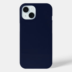 Midnight Navy Blue Solid Colour iPhone 15 Case