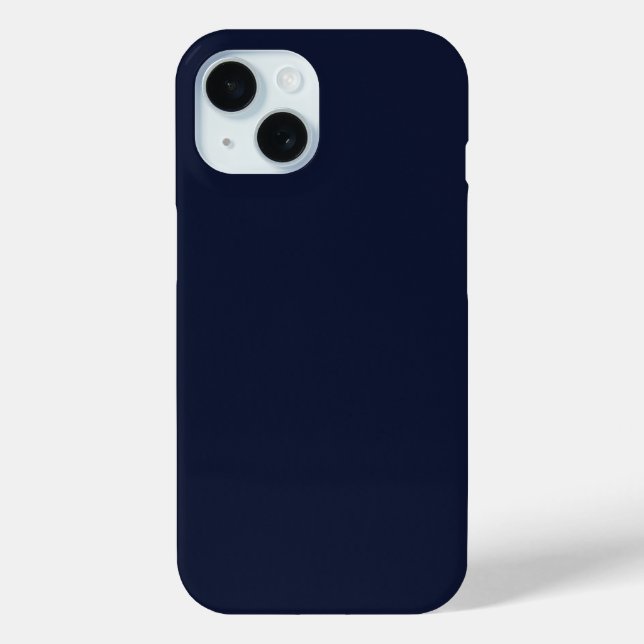 Midnight Navy Blue Solid Colour Case-Mate iPhone Case (Back)