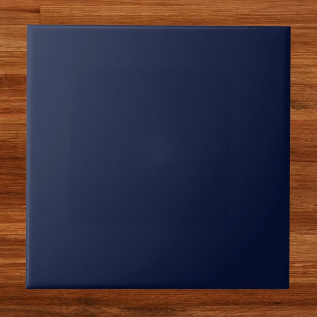 Midnight Navy Blue Solid Colour Ceramic Tile (Creator Uploaded)
