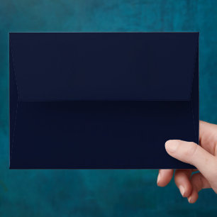 Midnight Navy Blue Solid Colour Envelope