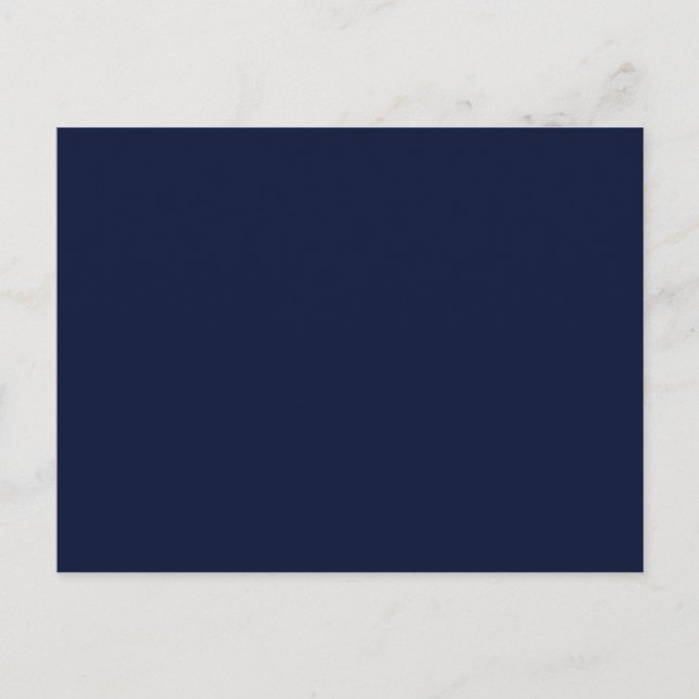 Midnight Navy Blue Solid Colour Postcard (Front)