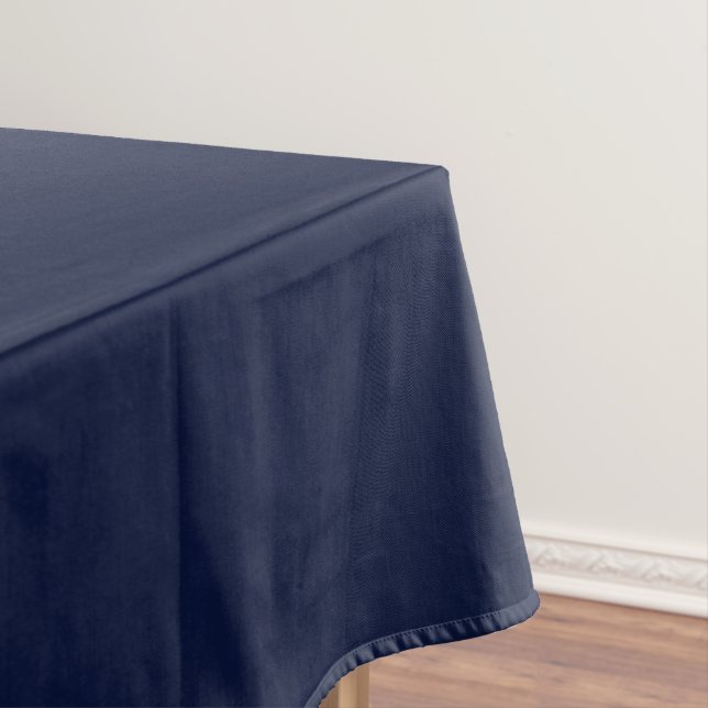 Midnight Navy Blue Solid Colour Tablecloth (In Situ)