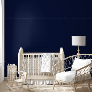 Midnight Navy Blue Solid Colour Wallpaper