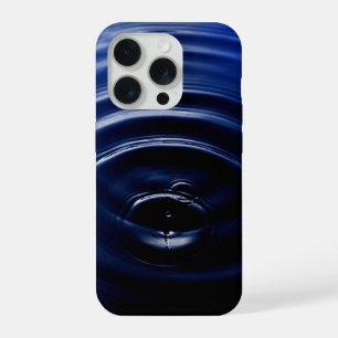 Midnight Navy Blue Water Ripple Dark Ocean Moody  iPhone 15 Pro Case