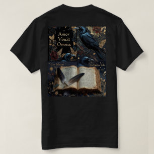midnight-navy design with ravens perched  T-Shirt