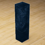 Midnight Navy Romance | Blue Satiny Grunge Damask Wine Box<br><div class="desc">Rich sophisticated 90s style grunge is all grown up with this edgy distressed satin rose damask, luxurious velvet, and faux glitter trim in a dramatic dark moody jewel tone and dusky hue palette. This vintage 1990s unisex mixed medium abstract texture adds the perfect pop of colour and personal style. For...</div>