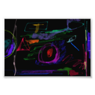 Midnight Neon  Luminescent Echoes Photo Print