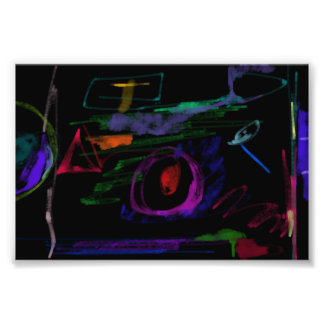 Midnight Neon  Luminescent Echoes Photo Print