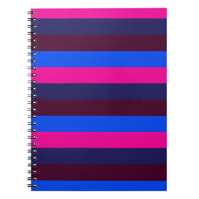 Midnight neon stripes notebook (Front)