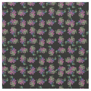 Midnight Noir Garden Chic Pattern Fabric