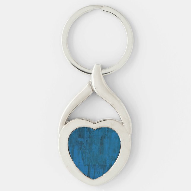 Midnight Ocean Waves | Abstract Deep Blue  Key Ring (Front)