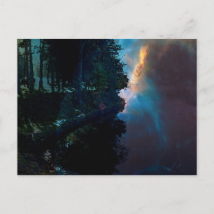 Midnight on the lakeshore postcard