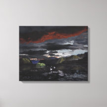 Midnight on the Yukon River: Canvas Standard Size