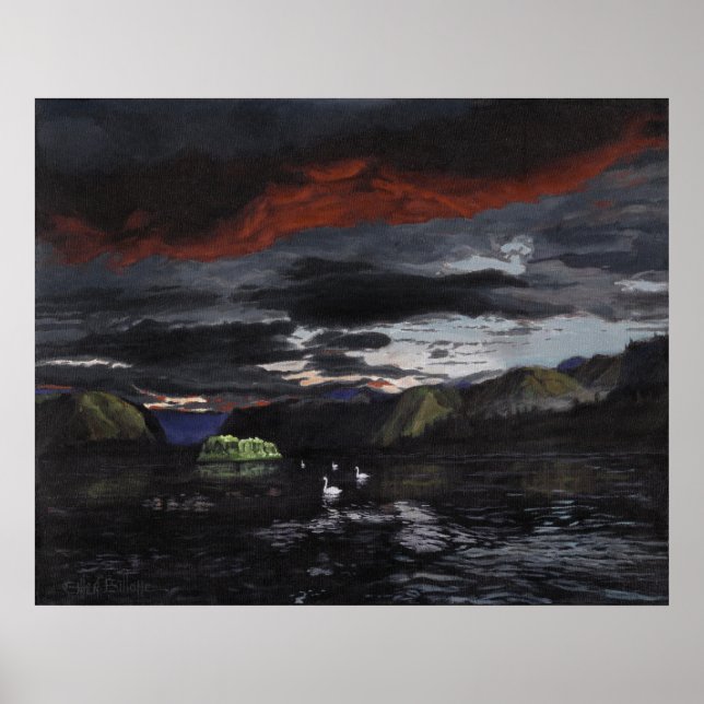 Midnight on the Yukon River: Print (Front)