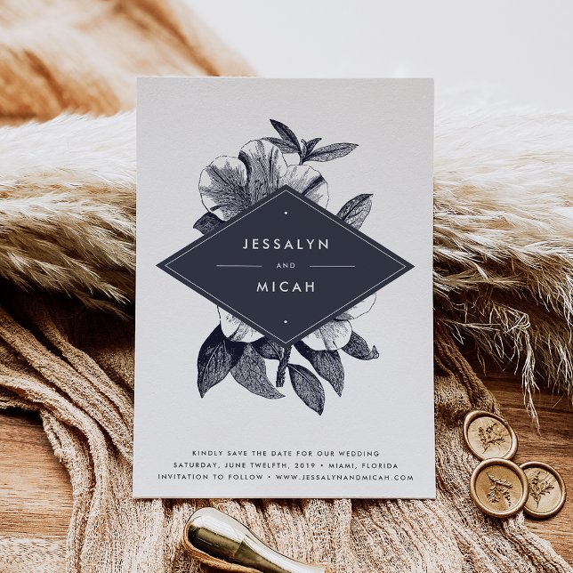 Midnight Orchid Save the Date Card (Creator Uploaded)