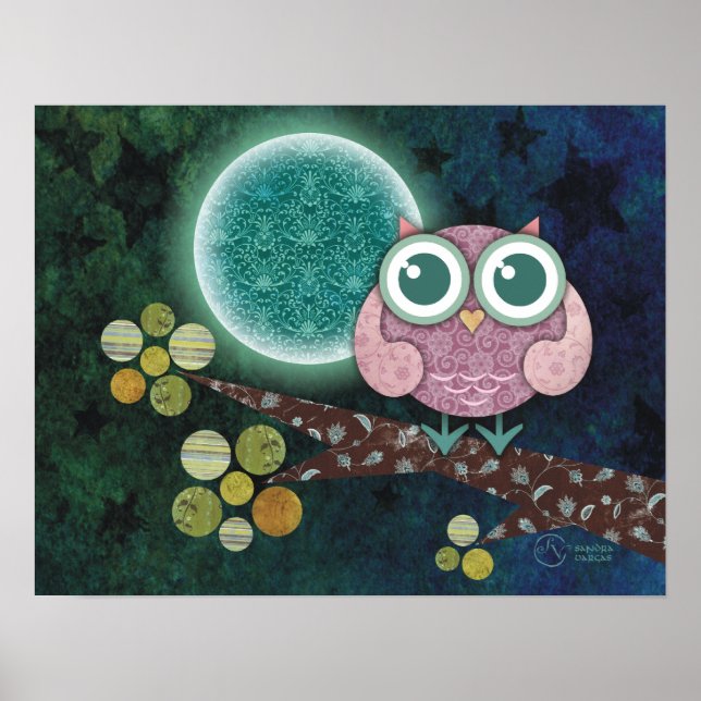 midnight owl canvas print (Front)