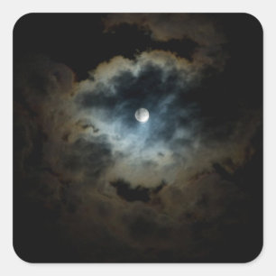 midnight pearl square sticker