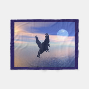 Midnight Pegasus Fleece Blanket