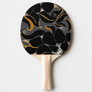Midnight Petals – Elegant Floral Pattern Ping Pong Paddle