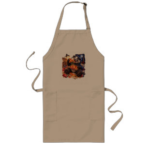 Midnight Pizza Badger – Cute Funny Badger Eating P Long Apron