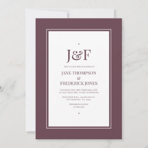 Midnight Plum Wedding Invitation