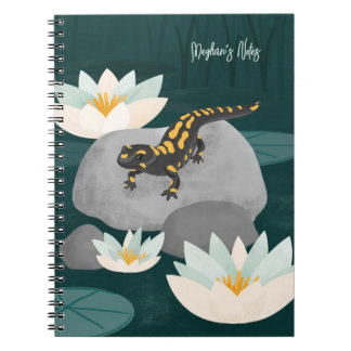 Midnight Pond Fire Salamander personalized  Notebook
