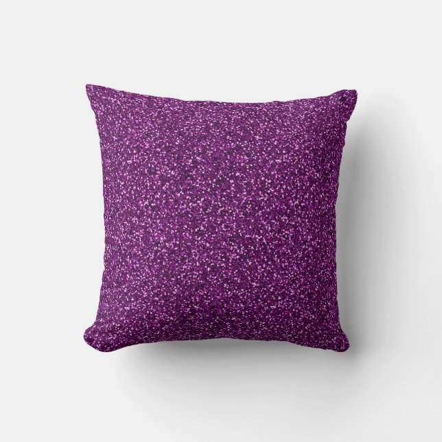 Midnight Purple Glitter Cushion (Front)