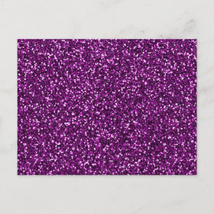 Midnight Purple Glitter Postcard