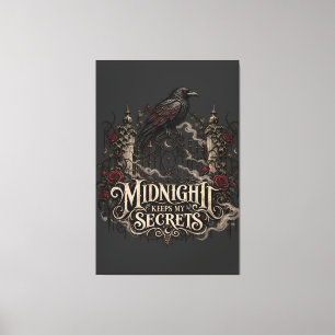 Midnight Raven Secrets  Canvas Print