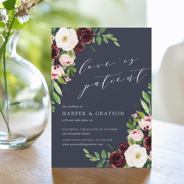 Midnight Romance Wedding Postponement Invitation (Creator Uploaded)