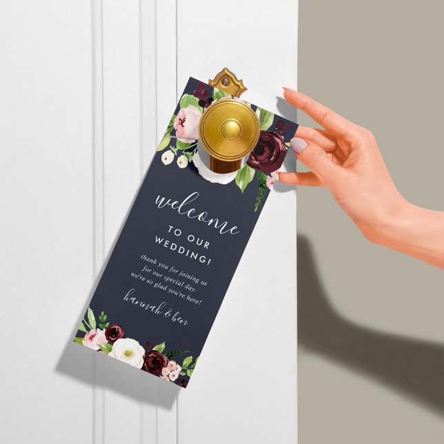 Midnight Romance Wedding Welcome/Do Not Disturb Door Hanger (Creator Uploaded)
