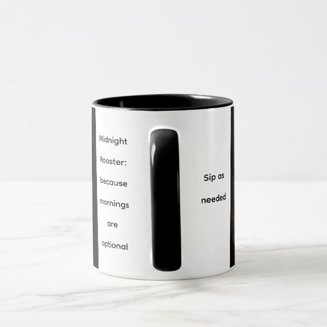 Midnight Rooster Coffee Mug (Handle)