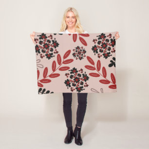 Midnight Rose Garden – Minimalist Floral Blanket