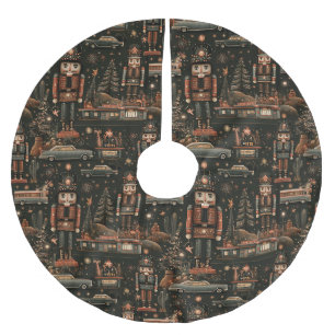 Midnight Route 66 Nutcracker Tree Magic Brushed Polyester Tree Skirt