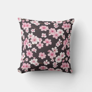 Midnight Sakura: A Cherry Blossom Symphony Cushion