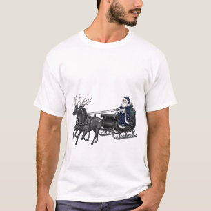 Midnight Santa – Whimsigothic Celestial Sleigh Rid T-Shirt