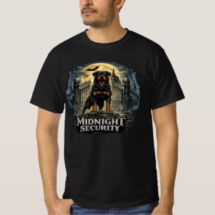 Midnight Security Rottweiler Halloween Gothic Guar T-Shirt