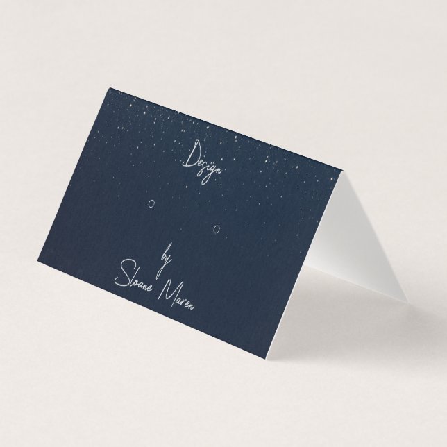 Midnight Shimmer Stud Folding Earring Display Card (Front)
