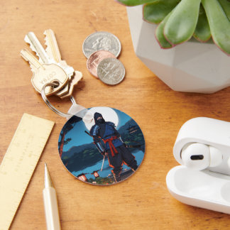 Midnight Shinobi: Moonlight Ninja Silhouette Premi Key Ring