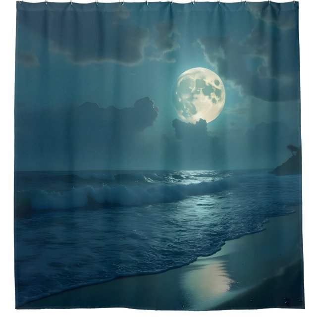 Midnight Shore -  Shower Curtain (Front)