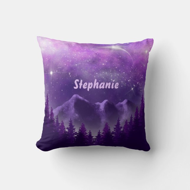 Midnight Sky Purple  Cushion (Front)