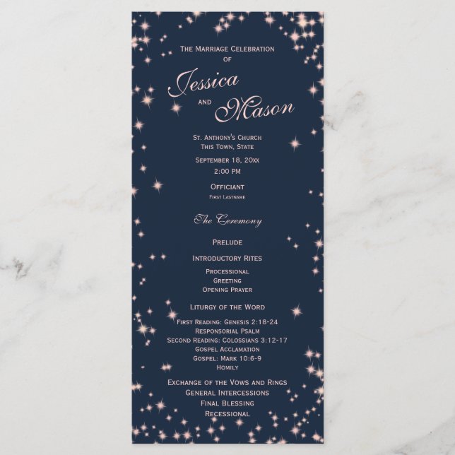Midnight Sky Twinkle Navy Blue and Pink Program (Front)