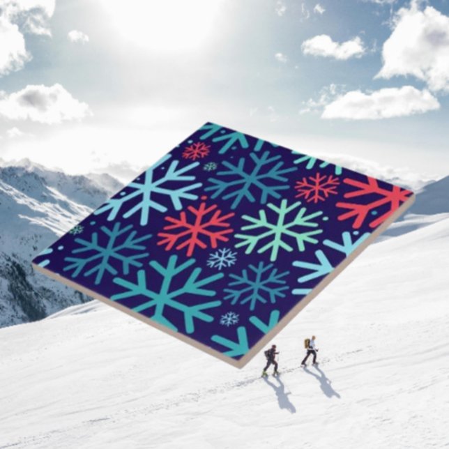 Midnight Snowfall Ceramic Tile (Creator Uploaded)