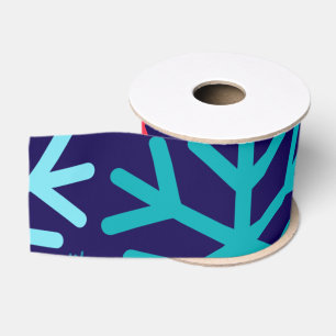 Midnight Snowfall Holiday Ribbon Grosgrain Ribbon
