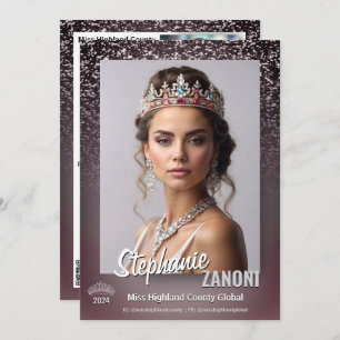 Midnight Sparkle Pageant Autograph Card   QR Code