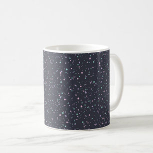 Midnight Speckled Pastel Splatter Paint Dots Coffee Mug