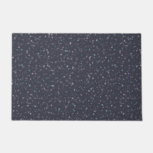 Midnight Speckled Pastel Splatter Paint Dots Doormat