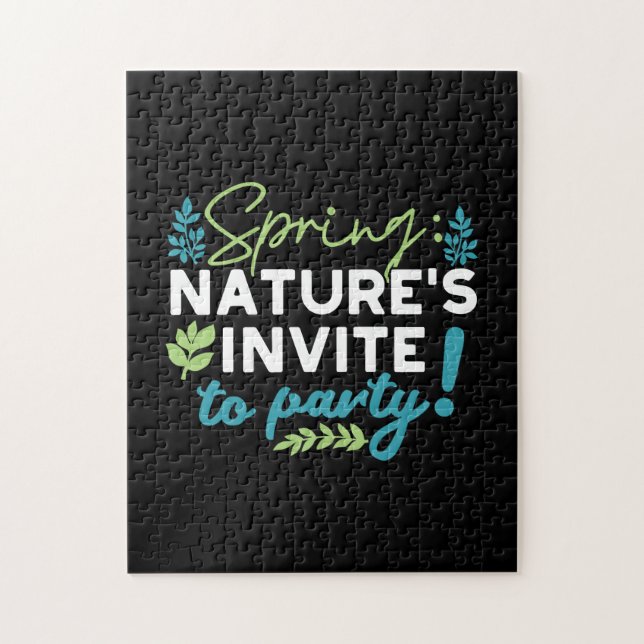 Midnight Spring Revelry 'Nature's Invite to Party' Jigsaw Puzzle (Vertical)